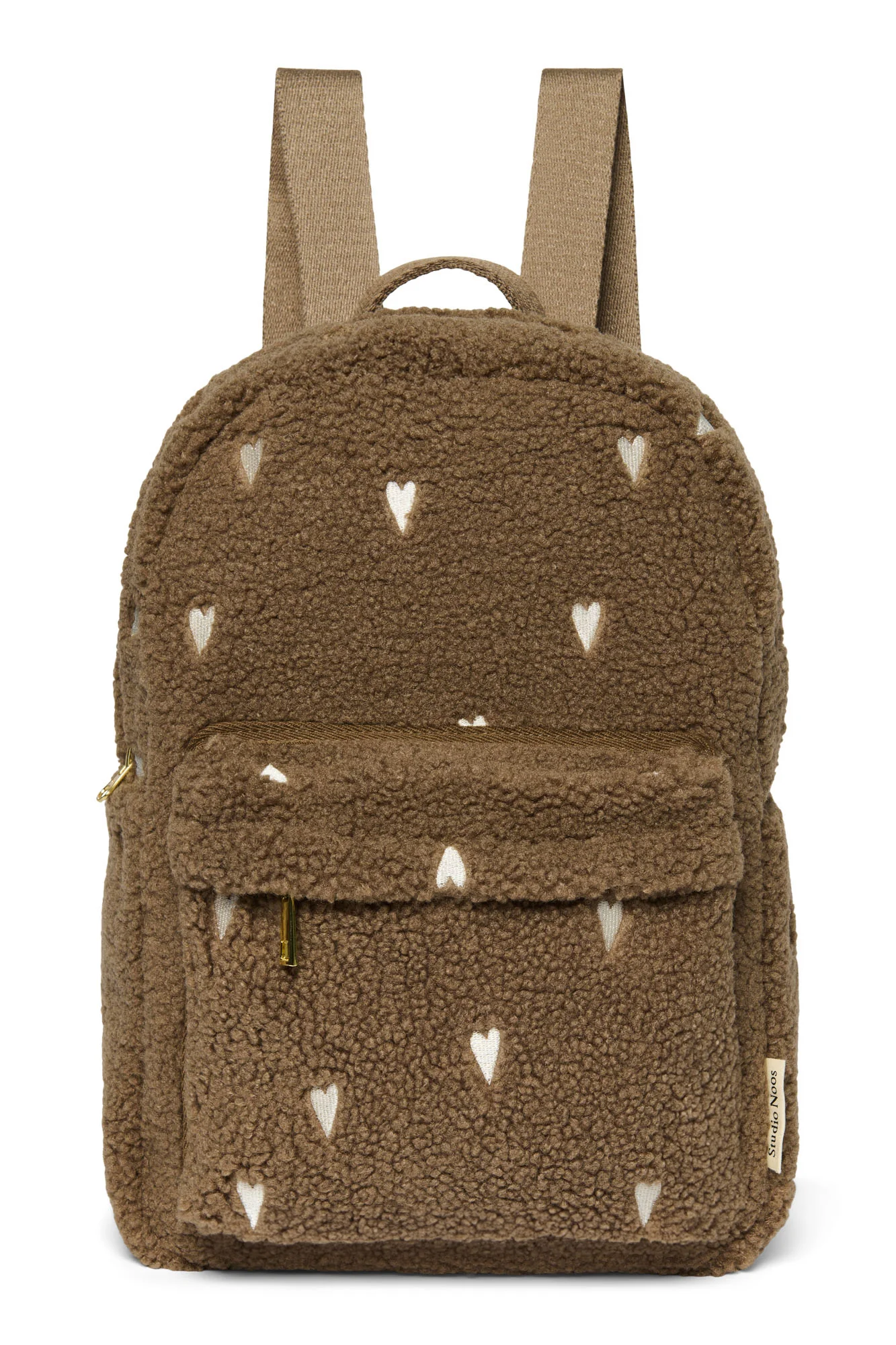 Teddy Midi-Rucksack | Brauner Hearts