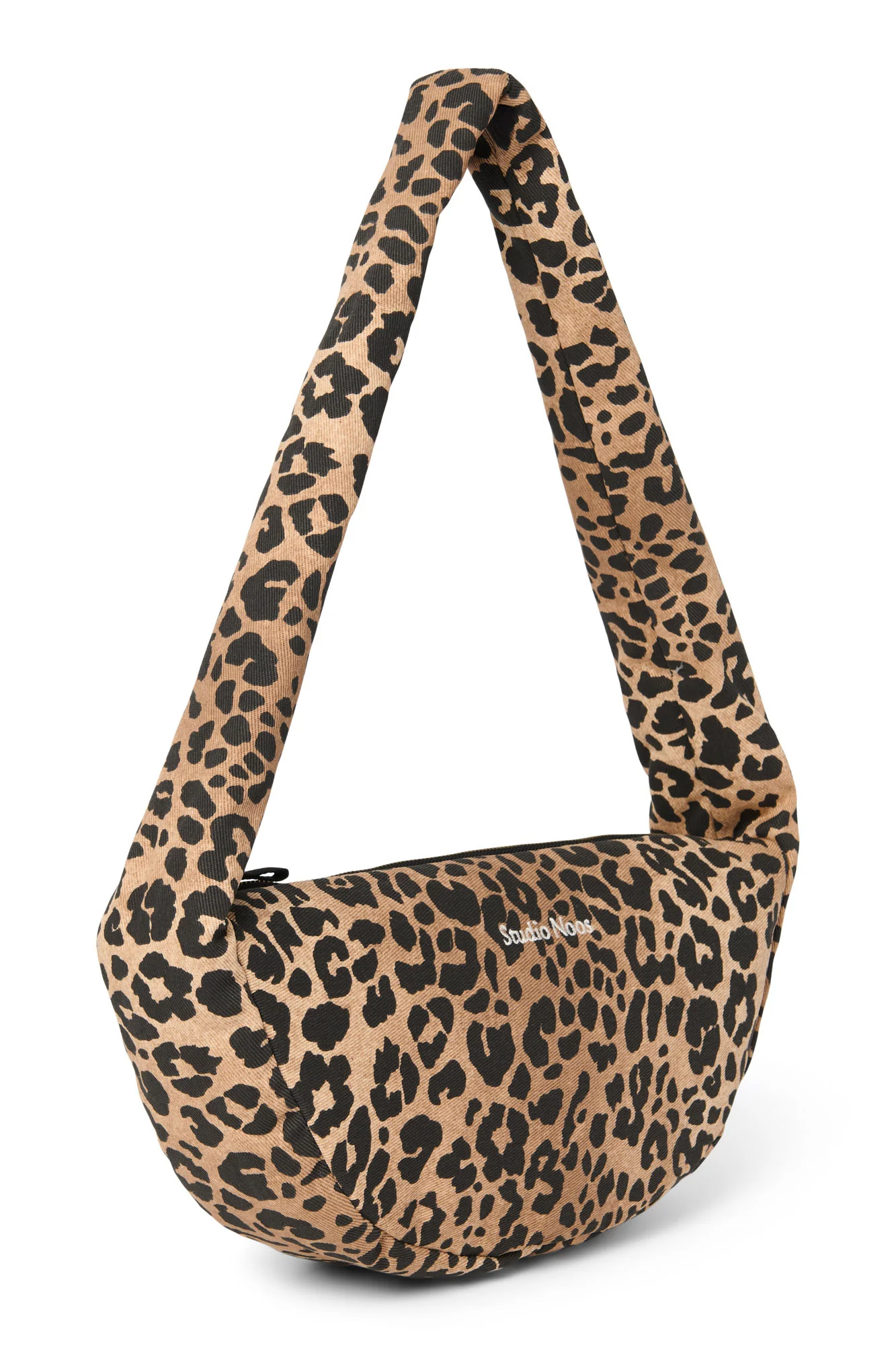 Brown Leopard Cotton Mini-Umhängetasche - Image 5