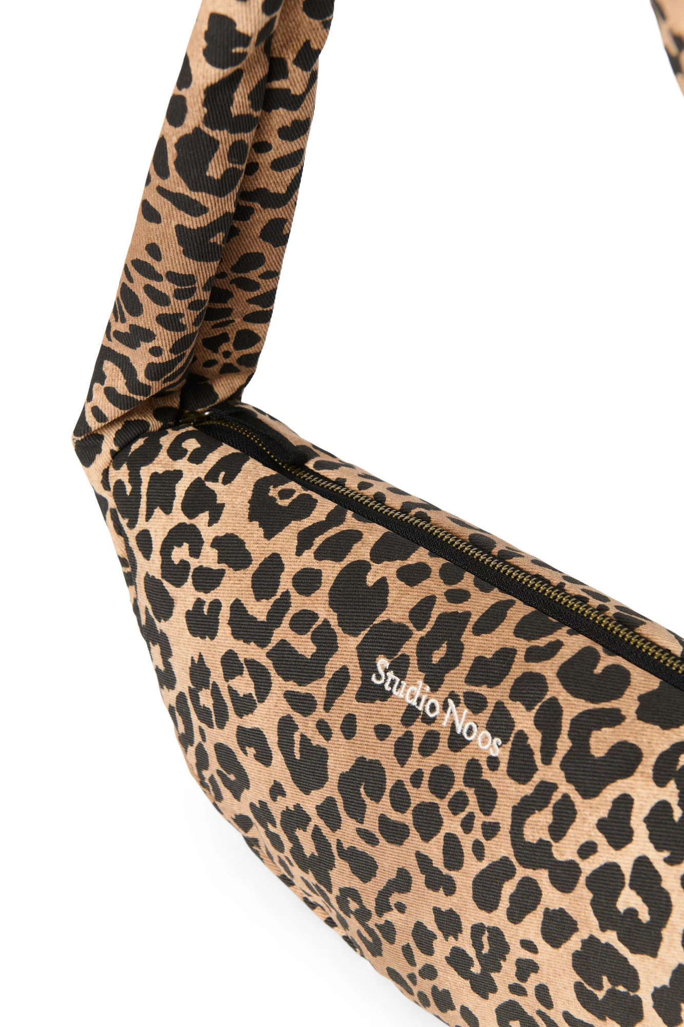 Brown Leopard Cotton Mini-Umhängetasche - Image 6