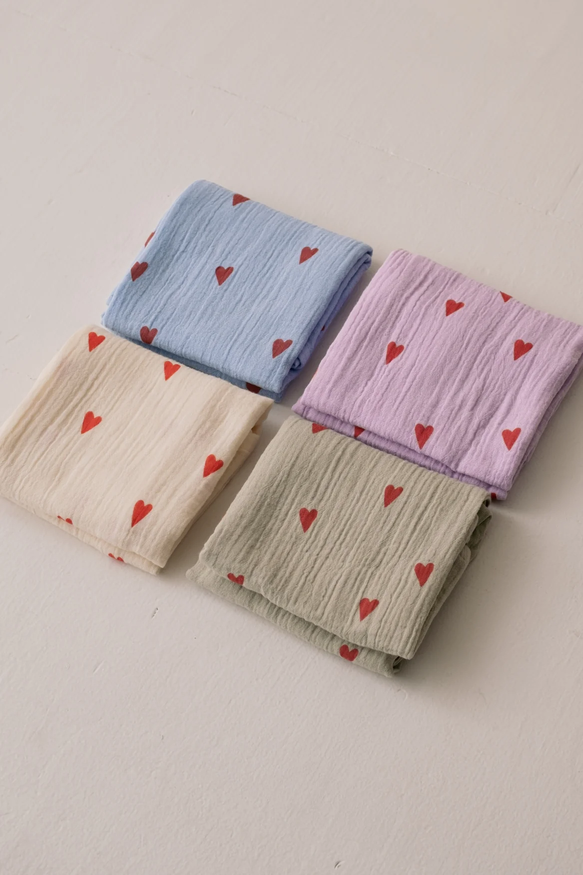 Große Musselintücher mit lila Hearts-Muster - Image 5