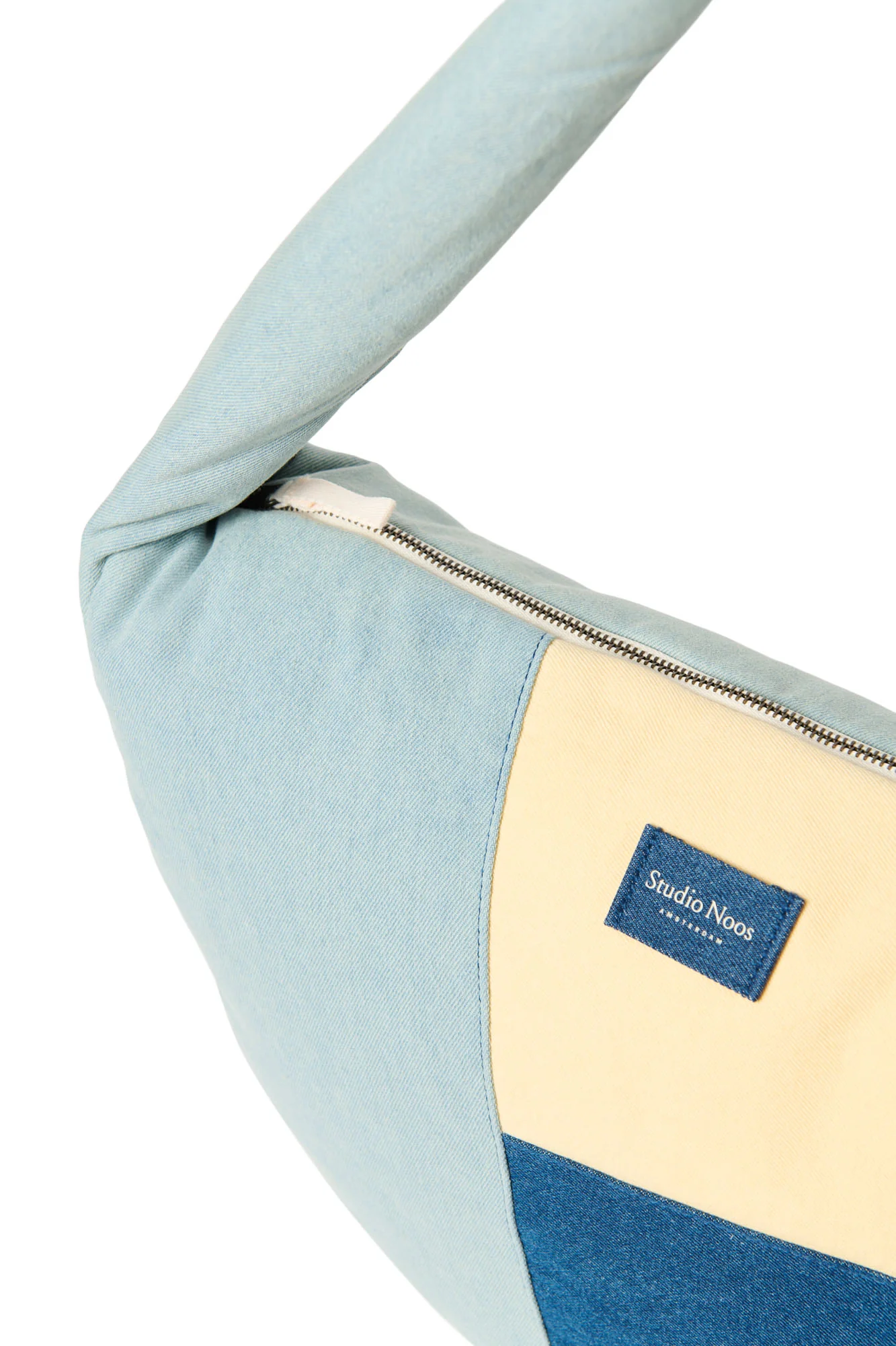 Denim Patchwork-Umhängetasche - Image 6