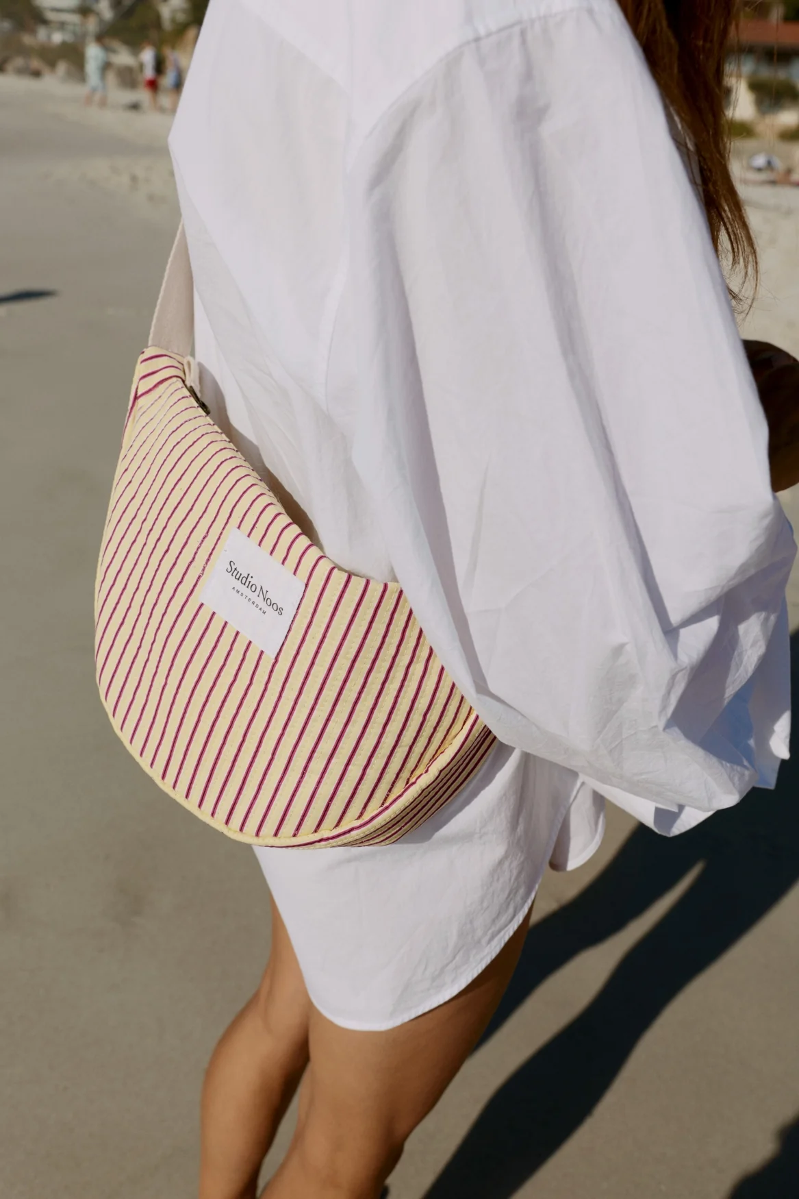 Poplin Striped Adult-Gürteltasche | Gelbe - Image 2