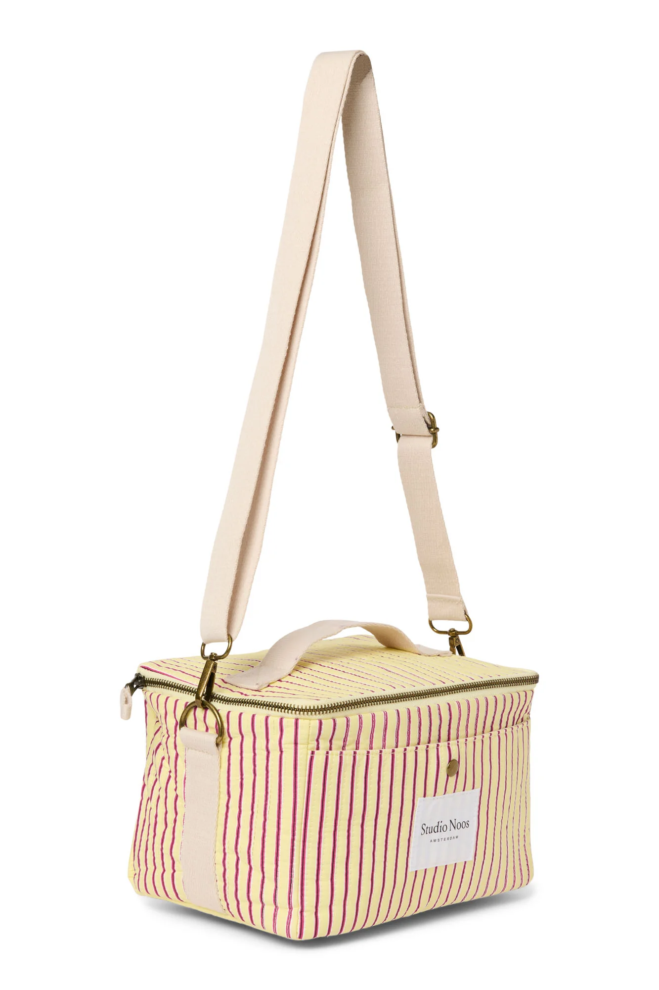 Poplin Striped Kühltasche | Gelbe - Image 3