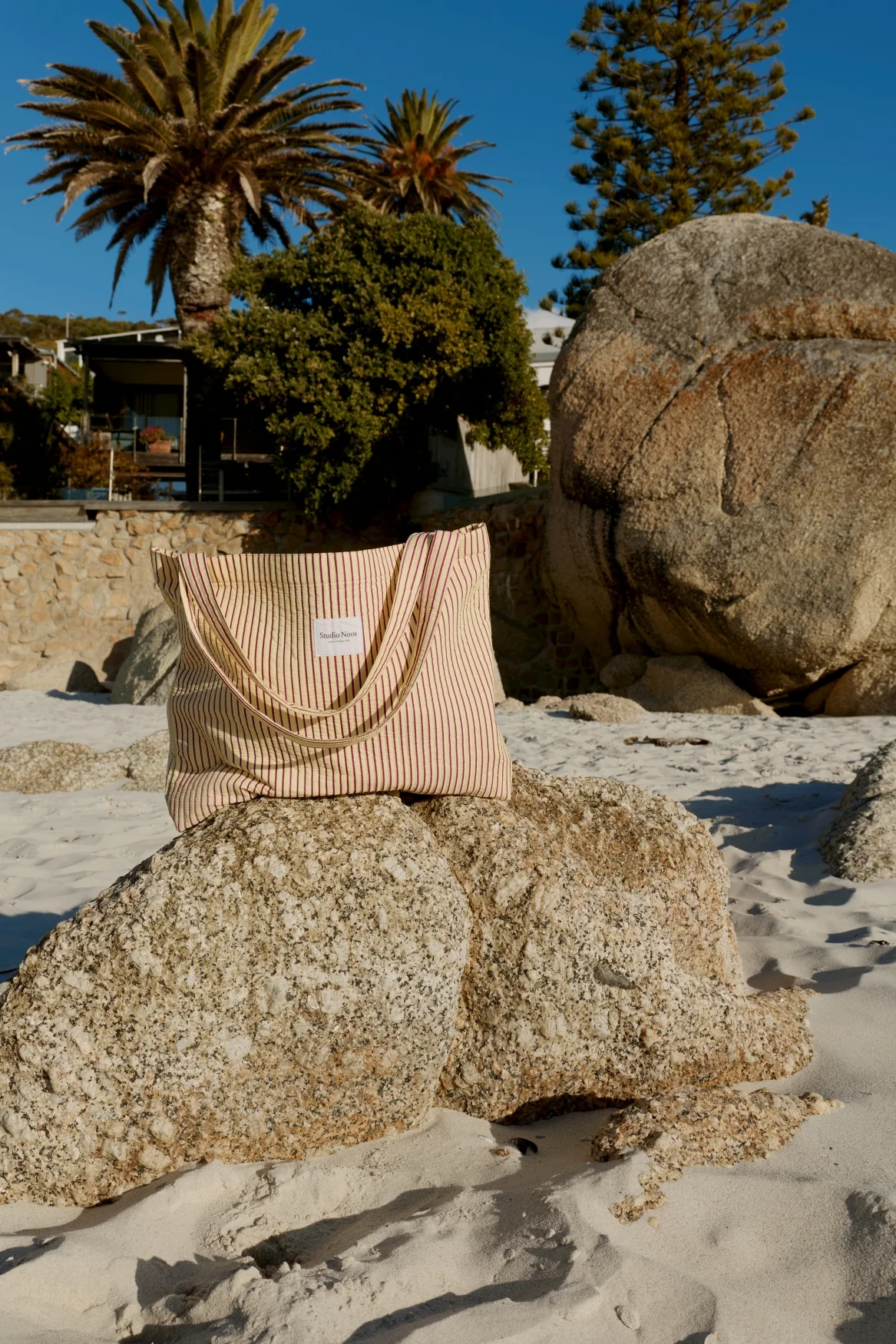 Poplin Striped Mom-Bag | Gelbe - Image 2
