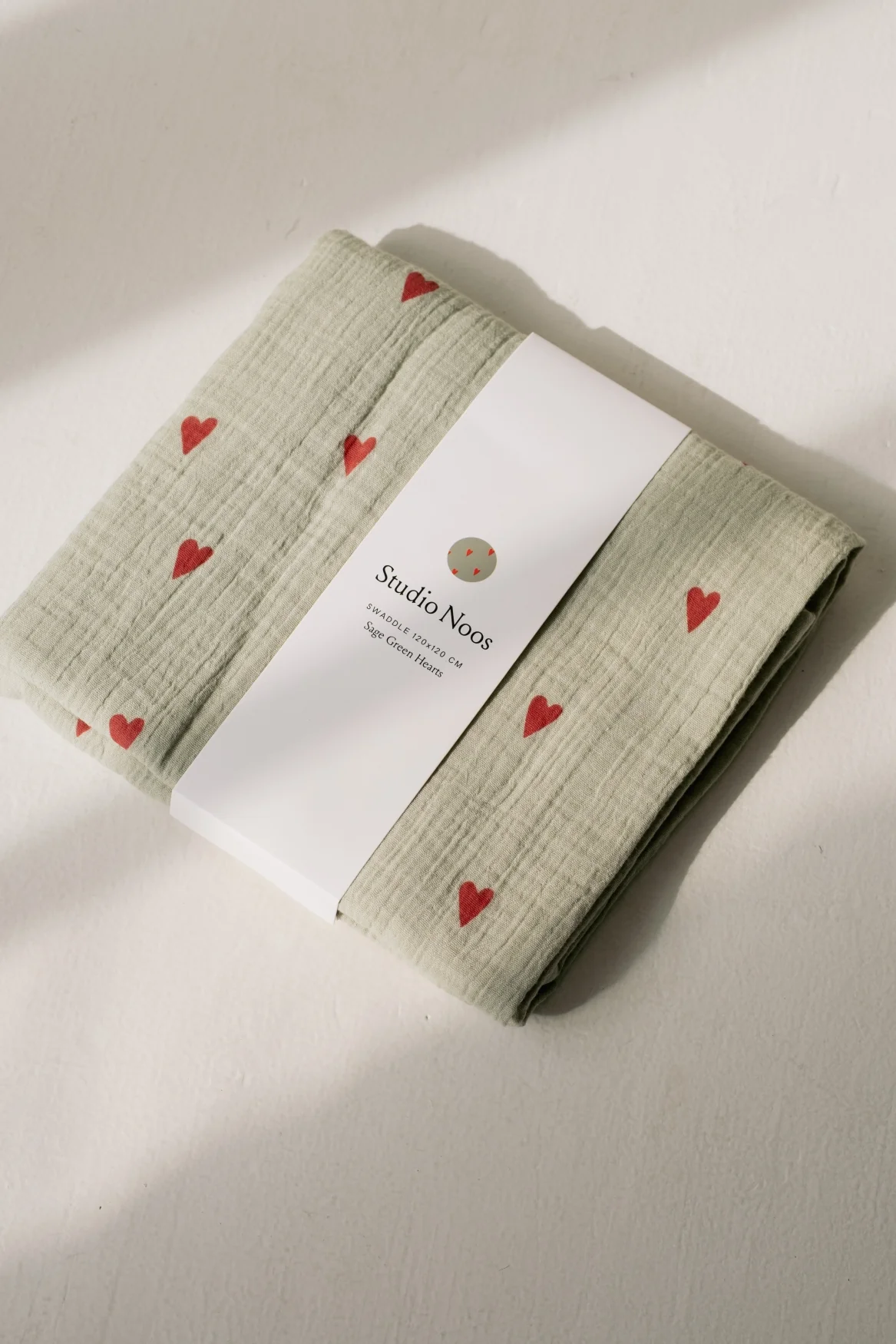 Mittlere Musselintücher mit grünem Hearts-Print - Image 2