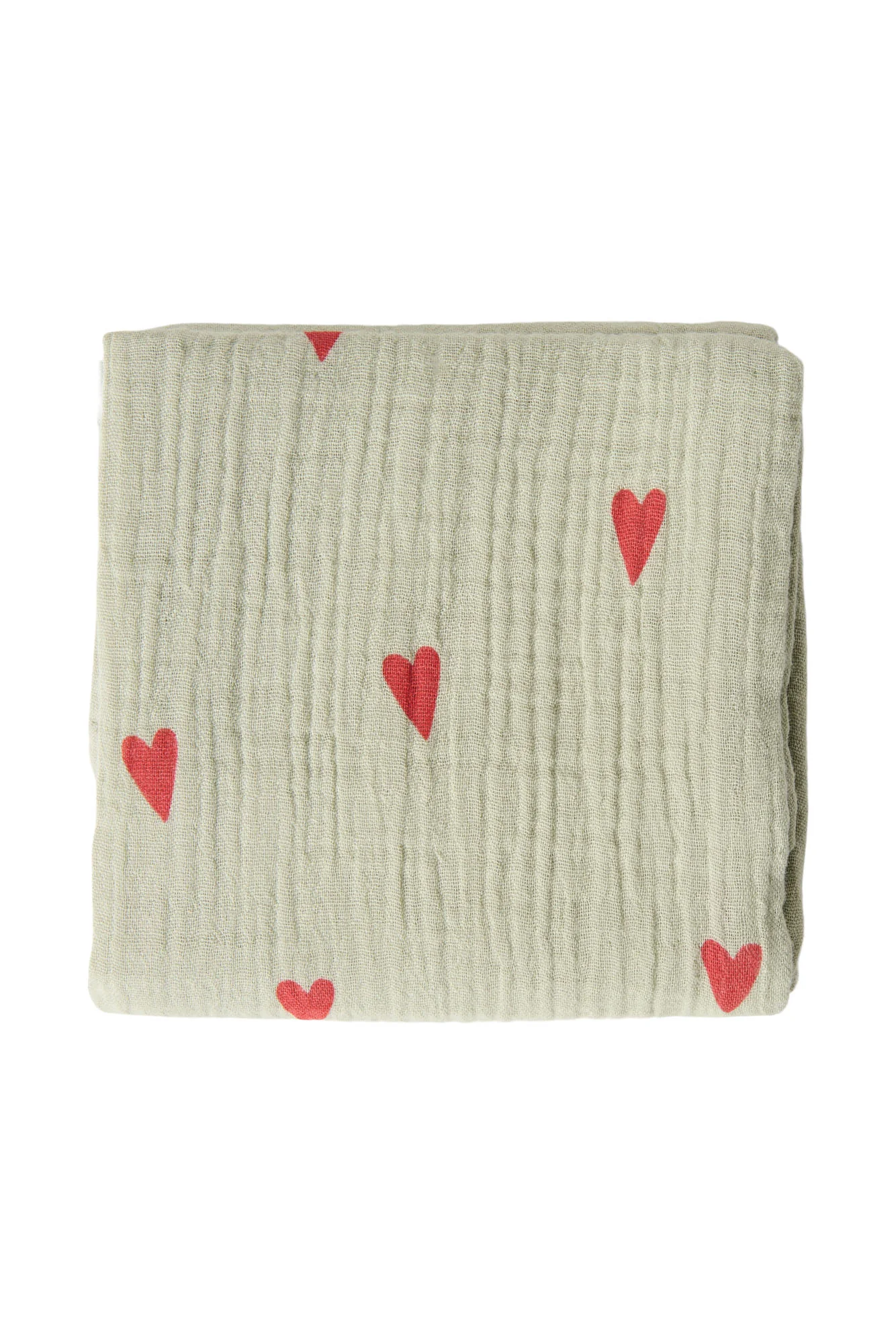 Mittlere Musselintücher mit grünem Hearts-Print - Image 3