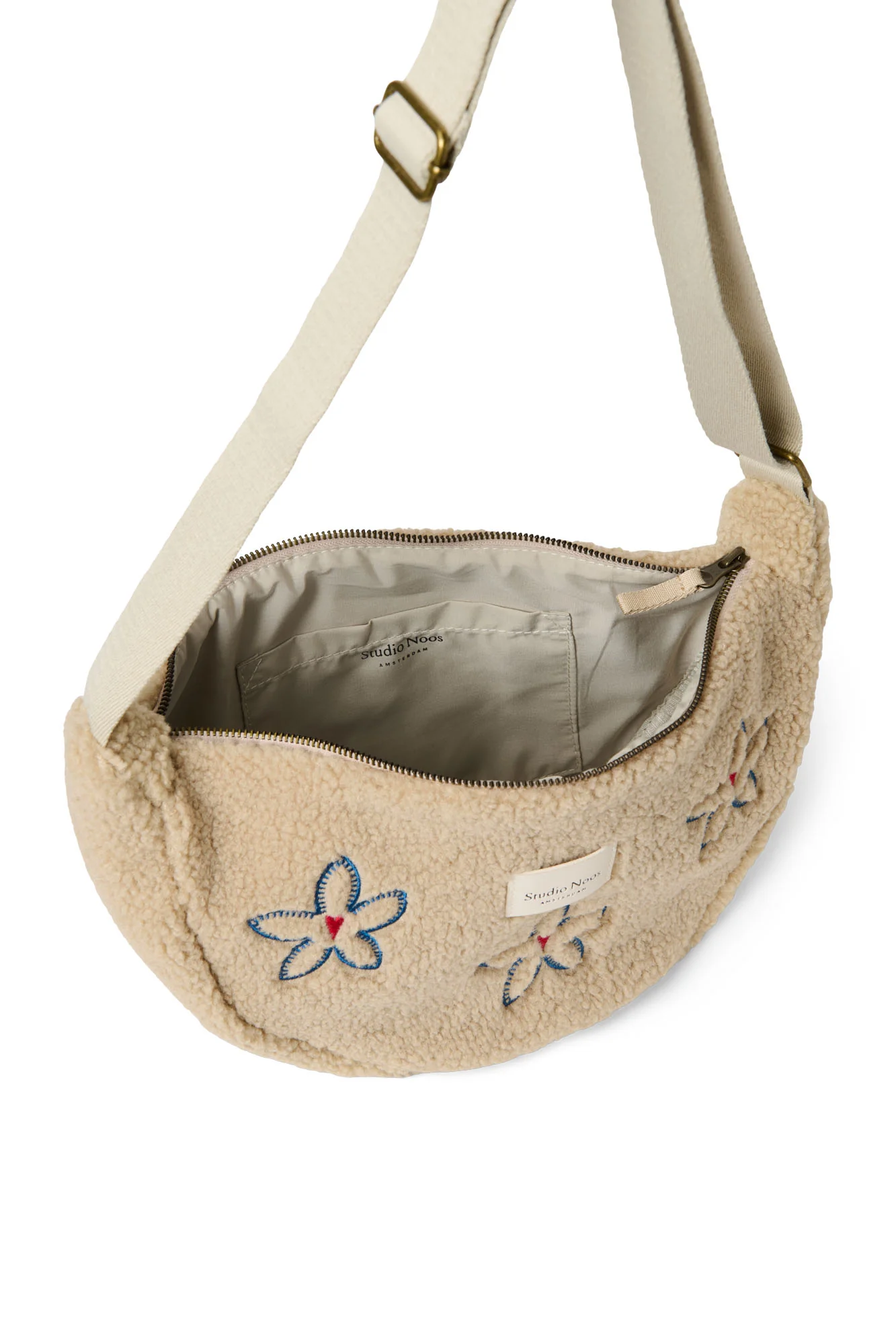 Ecru Flower Heart Teddy Adult-Gürteltasche - Image 5